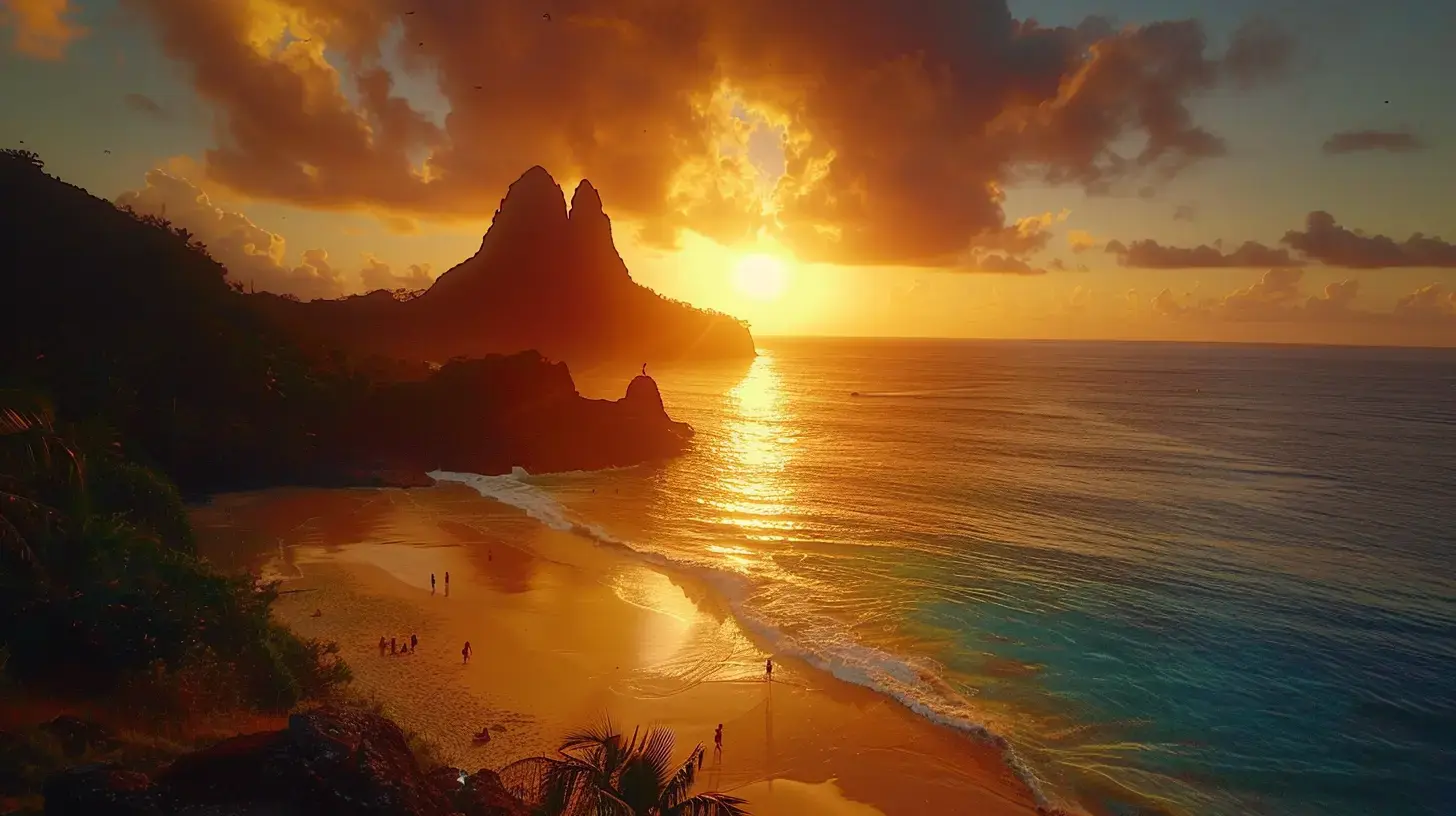 Praia da Conceição em Fernando de Noronha