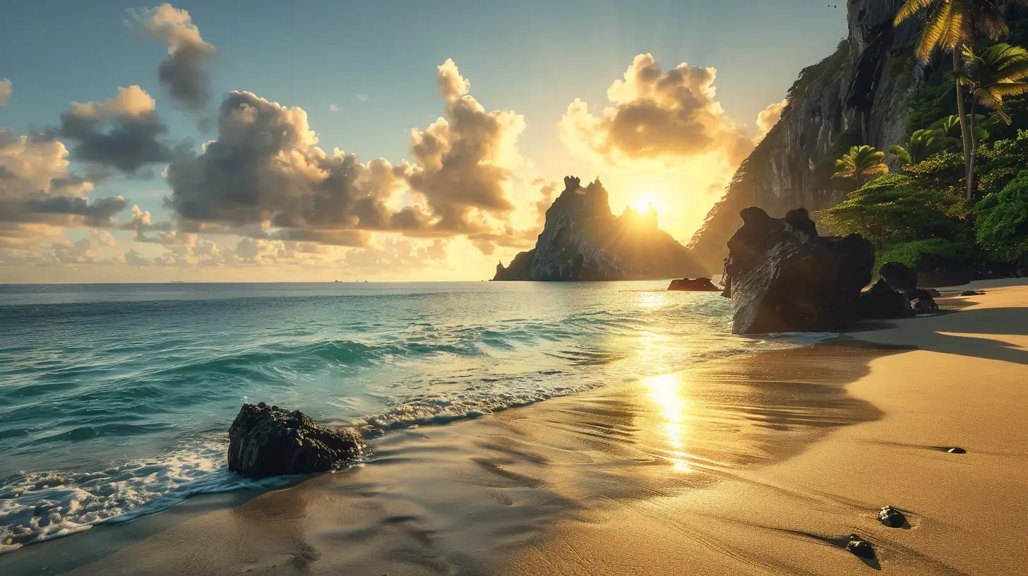 Praia do Porto em Fernando de Noronha