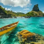 Canoa havaiana em Fernando de Noronha