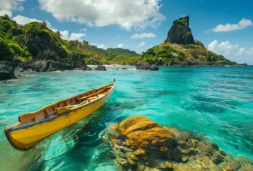 Canoa havaiana em Fernando de Noronha